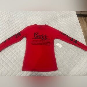 On Fire Vibrant Red Crew Neck Tee